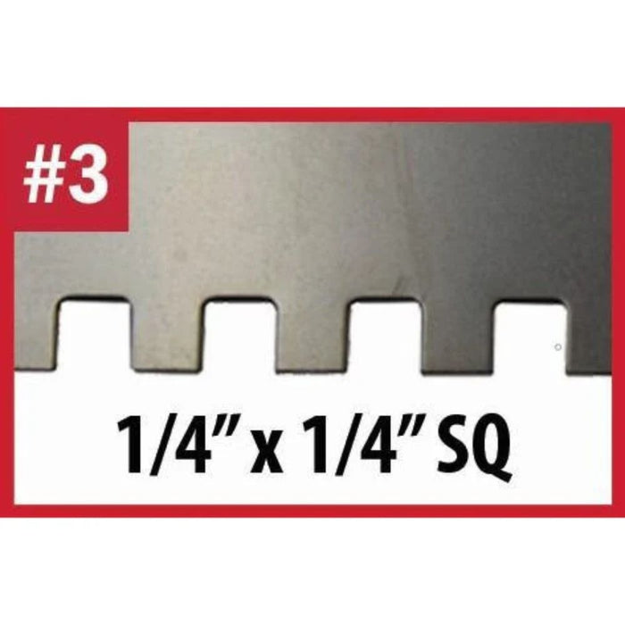 RTC Switch Blade 1/4" x 1/4" Square Notch Trowel for Tile Installation