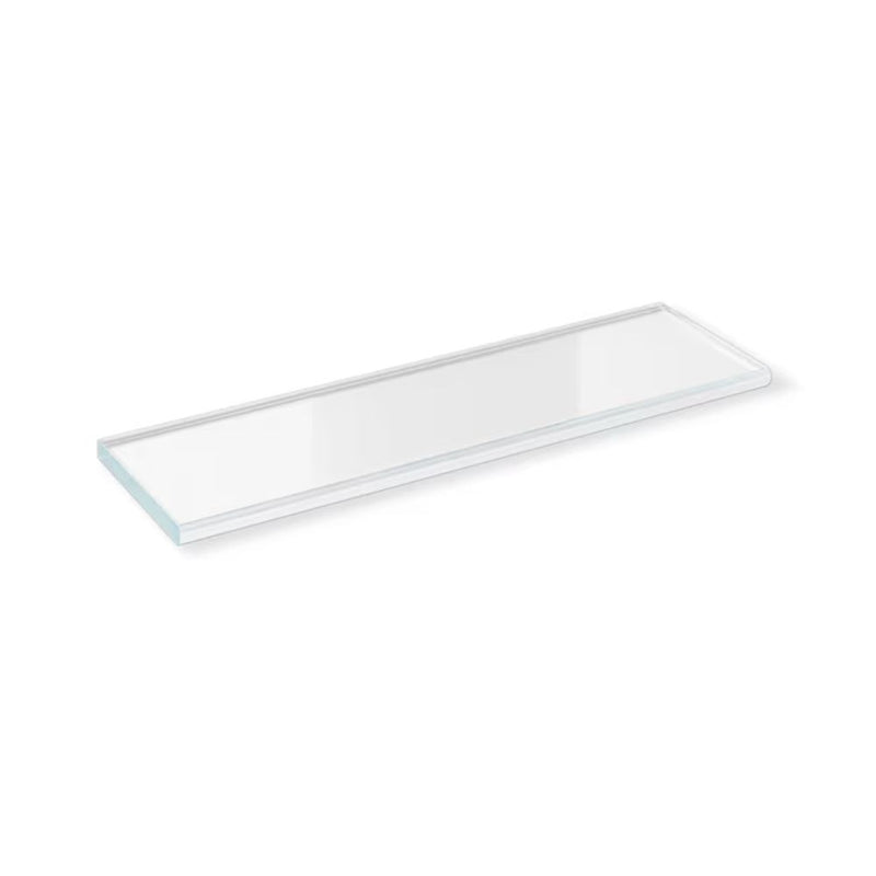 Clear 3/8" tempered glass shelf with polished edge for wedi shower niche