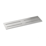 brushed stainless wedi premium shelf on a white background