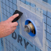 flexible waterproof collar for sealing shower mixing valve penetration