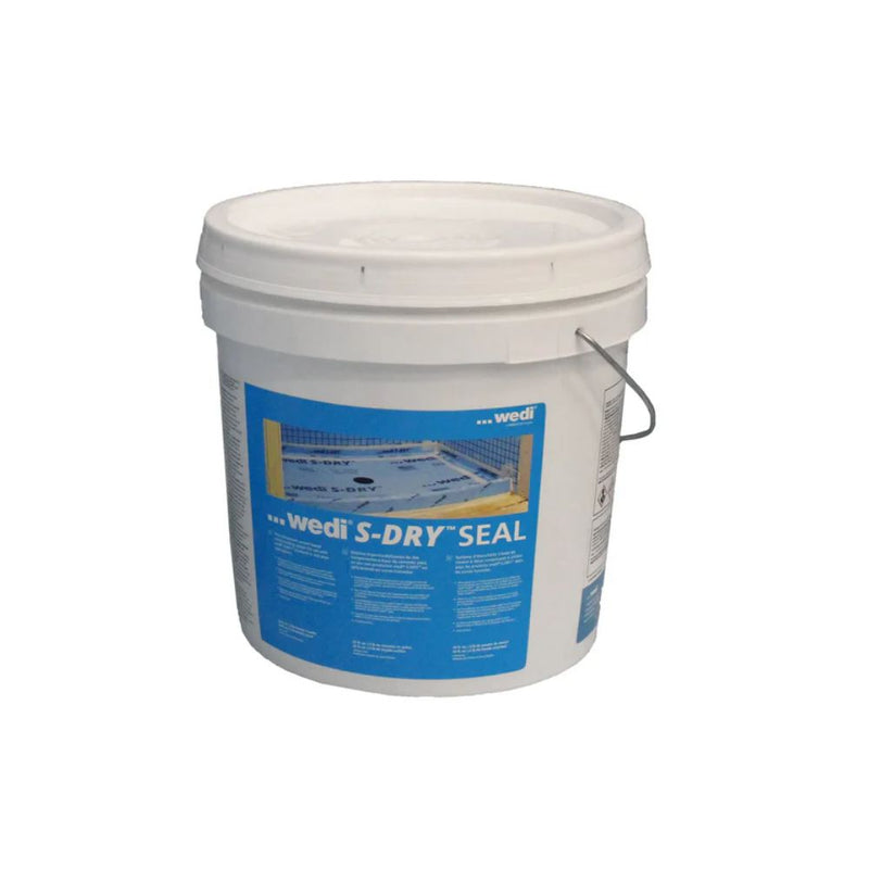 wedi S-DRY SEAL sealant bucket, white tub with blue label and lid
