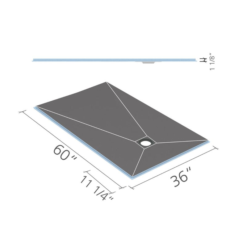 wedi Fundo Curbless Shower Base