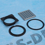 wedi S-DRY drain cover height adjustment up to 5/8 inch