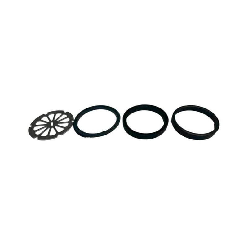 Drain parts replacement kit: black grate and three sealing rings/gaskets