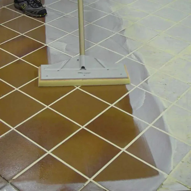 Pedalo Station in Use on Large Floor Tile Installation