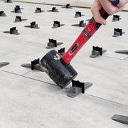 Wedge MD Tile Leveling System wedge can be removed with a mallet or a kick 