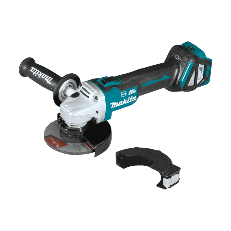 Makita XAG16Z 18V LXT Brushless Angle Grinder side view