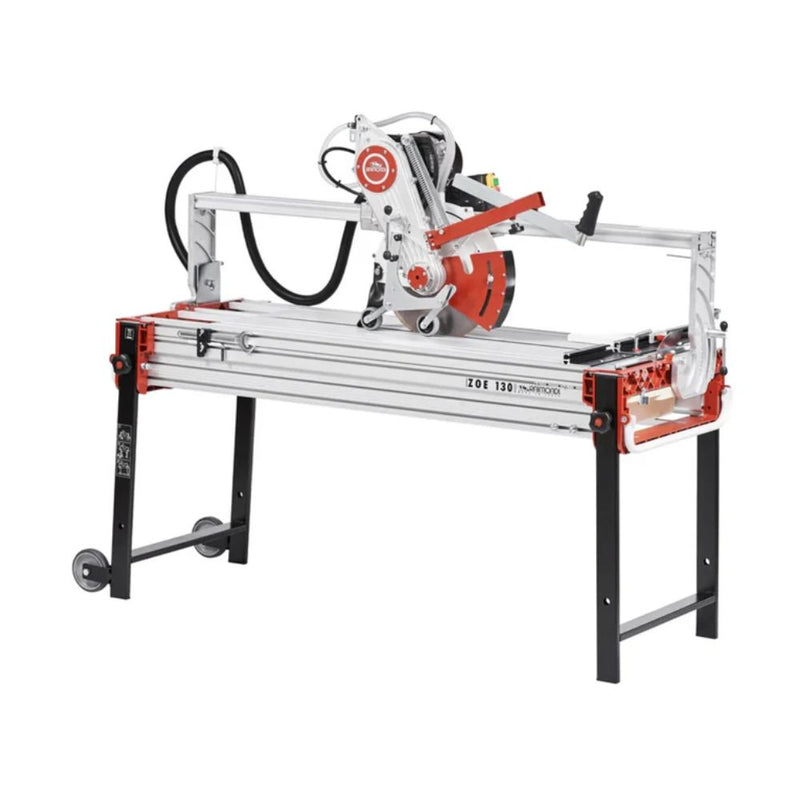 Raimondi Zipper 130 bridge saw with 14-inch diamond blade for cutting stone tile
