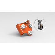 Robust and comfortable to use carriage with 3 nylon sliding pulleys with 3 ball-bearing.