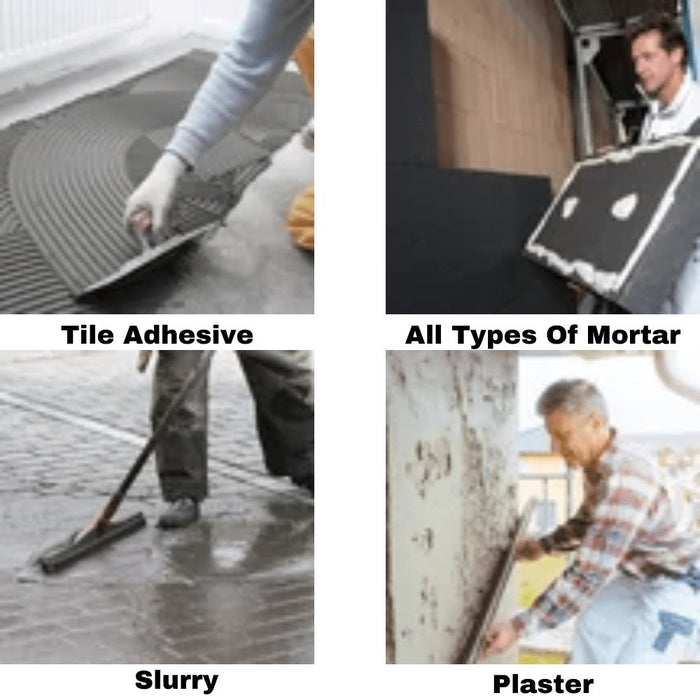 Collomix AOX is ideal for the foloowing materials - Tile adhesives, all types of mortar,slurry and plaster