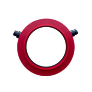 Close-up of the dual port configuration on the Gundlach DH-24 Universal Dust Halo, showcasing its enhanced suction power