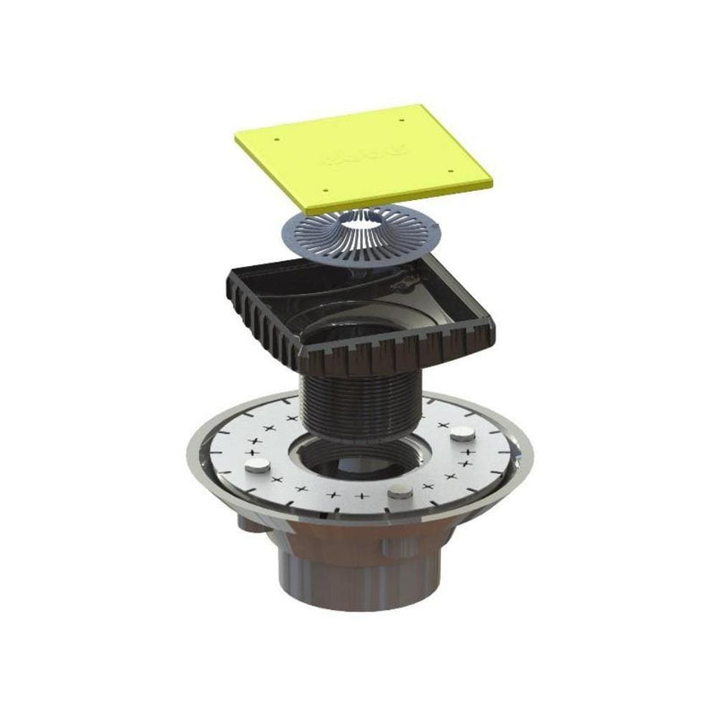 Ebbe E4024 PVC Three Piece Drain Assembly, 2-Inch, Black - TileTools