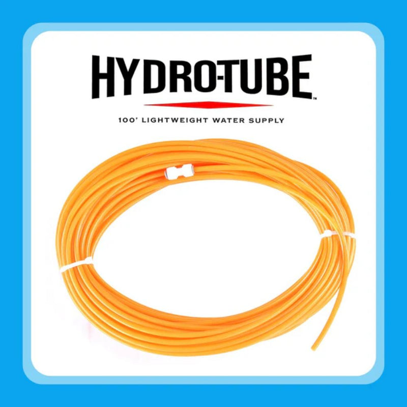 Hydro-Tube 100 foot water extension hose coiled for use with Hydro-Tail