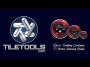 T3 Xtreme Diamond Blade, highlighting its silent core and available sizes of 4", 7", and 10", showcasing its promise for fast, precise, and quiet tile cutting performance.