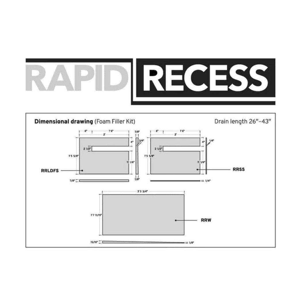 Rapid Recess Kit Easy Curbless Shower Installations — TileTools