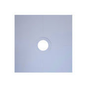 RodKat Square shower base made from foam pre pitched to optimize drainage 