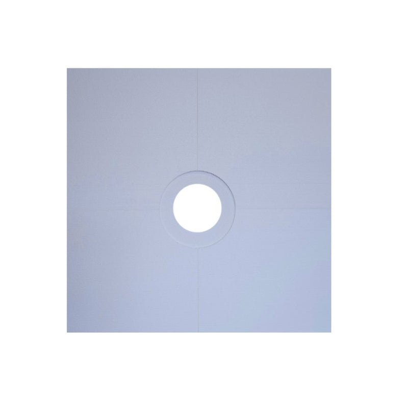 RodKat Square shower base made from foam pre pitched to optimize drainage 