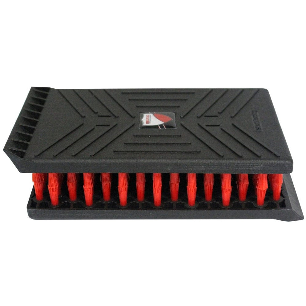 Russo Trading Company Trowel Brush – Stiff Nylon Bristles With Integrated Scraper, Dual-Purpose For Cleaning Thinset & Tools