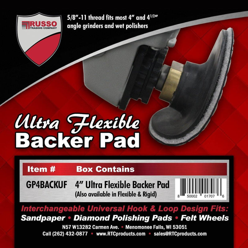 Russo Trading Company 4" Hook & Loop Backer Pad - TileTools