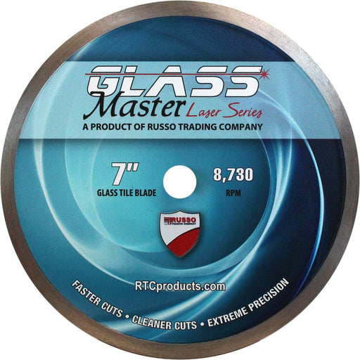 7" Russo Trading Company Glass Master Laser Series blade for glass cutting