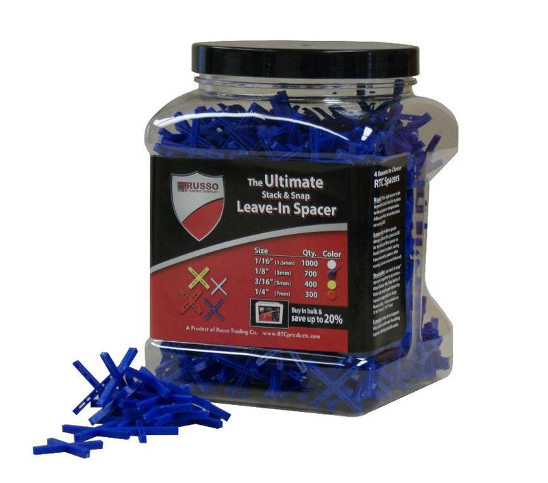 Russo Trading Company Cross Leave-In Tile Spacer Jars - TileTools