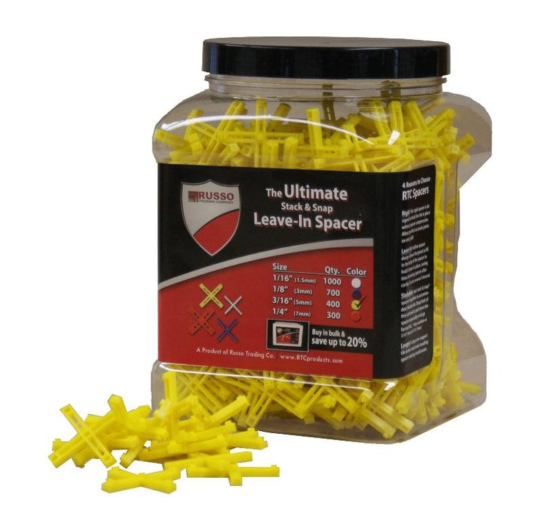 Russo Trading Company Cross Leave-In Tile Spacer Jars - TileTools