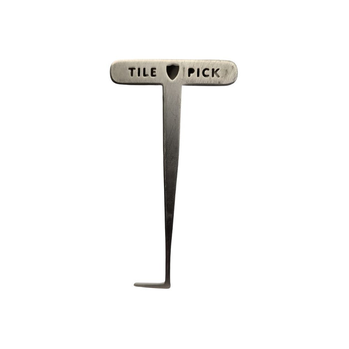 Stainless steel tile pick for lifting tiles