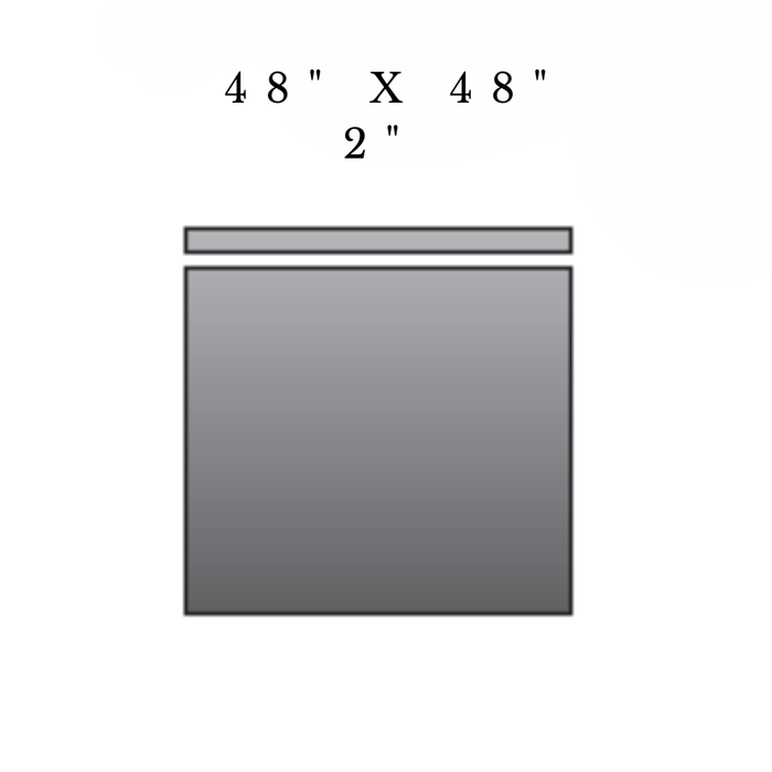 Watertight Shower Pans 48" x 48" - 2" Watertight Single Slope Shower Pans