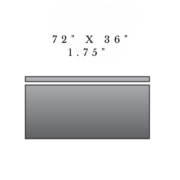 Watertight Shower Pans 72" x 36" - 1.75" Watertight Single Slope Shower Pans