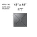 Watertight Shower Pans Thin / Center / 48" x 48" Watertight Shower Pans